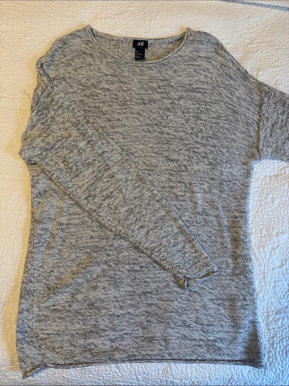 H&M Heather Gray Lightweight Crewneck Sweater